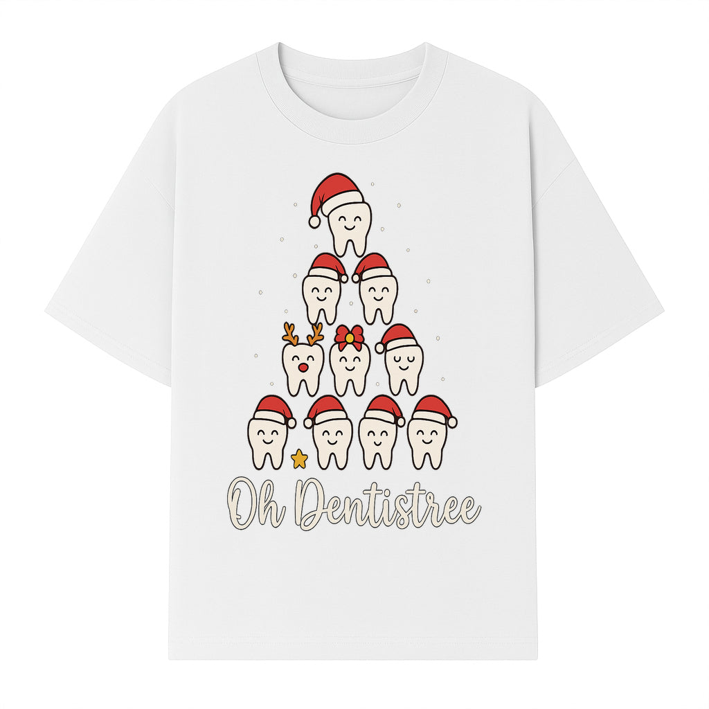 Cute Dentist Christmas Tree Graphic, Oh Dentistreel, Holiday Dental Art, Fun Tooth Decor, Dental Hygienist Gift, Merry Christmas Theme - T-shirt 1758250102000.jpg
