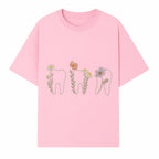 Floral Tooth Wall Art Print Cute Dental Decor with Flowers for Kids' Rooms, Nursery, or Dental Offices Whimsical Tooth Design - T-shirt 1758250103056.jpg