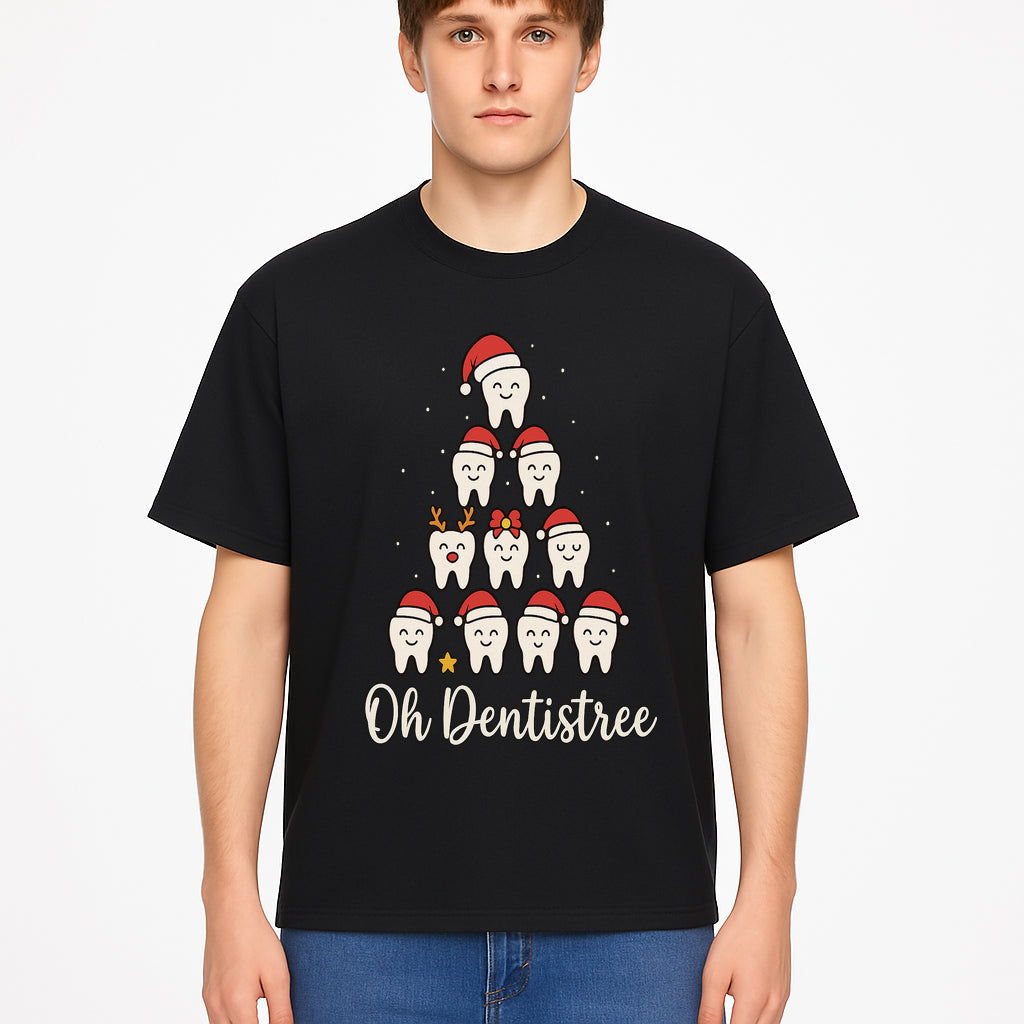 Cute Dentist Christmas Tree Graphic, Oh Dentistreel, Holiday Dental Art, Fun Tooth Decor, Dental Hygienist Gift, Merry Christmas Theme - T-shirt 1758250103133.jpg