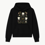Floral Tooth Pattern Art Print | Cute Dental Decor | Tooth Fairy Nursery Wall Art | Spring Flower Design for Kids Room Decor - Hoodie 1758250103149.jpg