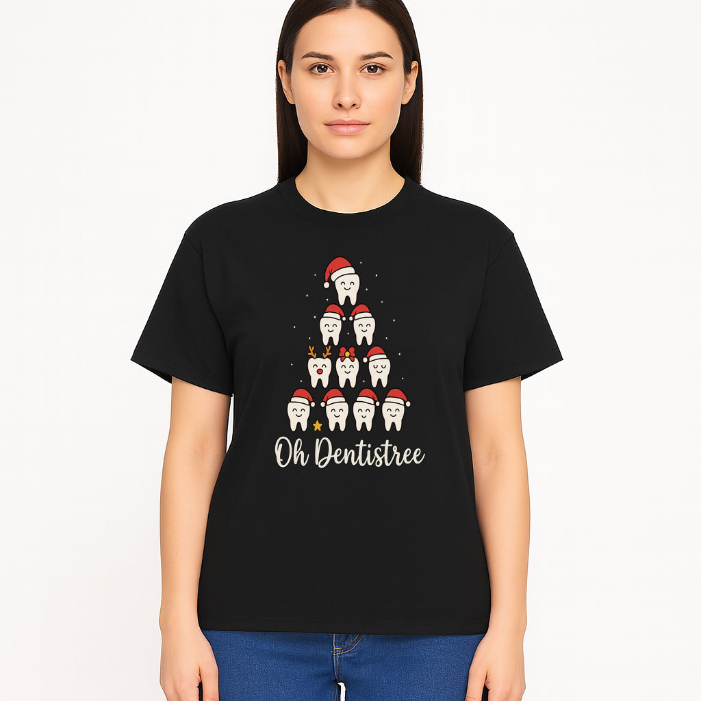 Cute Dentist Christmas Tree Graphic, Oh Dentistreel, Holiday Dental Art, Fun Tooth Decor, Dental Hygienist Gift, Merry Christmas Theme - T-shirt 1758250103274.jpg