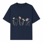 Floral Tooth Wall Art Print Cute Dental Decor with Flowers for Kids' Rooms, Nursery, or Dental Offices Whimsical Tooth Design - T-shirt 1758250103381.jpg