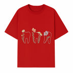 Floral Tooth Wall Art Print Cute Dental Decor with Flowers for Kids' Rooms, Nursery, or Dental Offices Whimsical Tooth Design - T-shirt 1758250103547.jpg