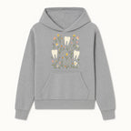 Floral Tooth Pattern Art Print | Cute Dental Decor | Tooth Fairy Nursery Wall Art | Spring Flower Design for Kids Room Decor - Hoodie 1758250103621.jpg