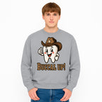 Cowboy Tooth Graphic Tee - Buccal Up! - Fun Dental Humor Shirt for Kids and Adults - Western Theme Dental Care Apparel - Sweatshirt 1758250103633.jpg