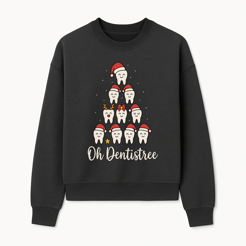 Cute Dentist Christmas Tree Graphic, Oh Dentistreel, Holiday Dental Art, Fun Tooth Decor, Dental Hygienist Gift, Merry Christmas Theme - Sweatshirt 1758250103660.jpg