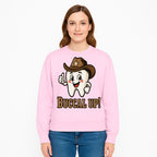 Cowboy Tooth Graphic Tee - Buccal Up! - Fun Dental Humor Shirt for Kids and Adults - Western Theme Dental Care Apparel - Sweatshirt 1758250103752.jpg