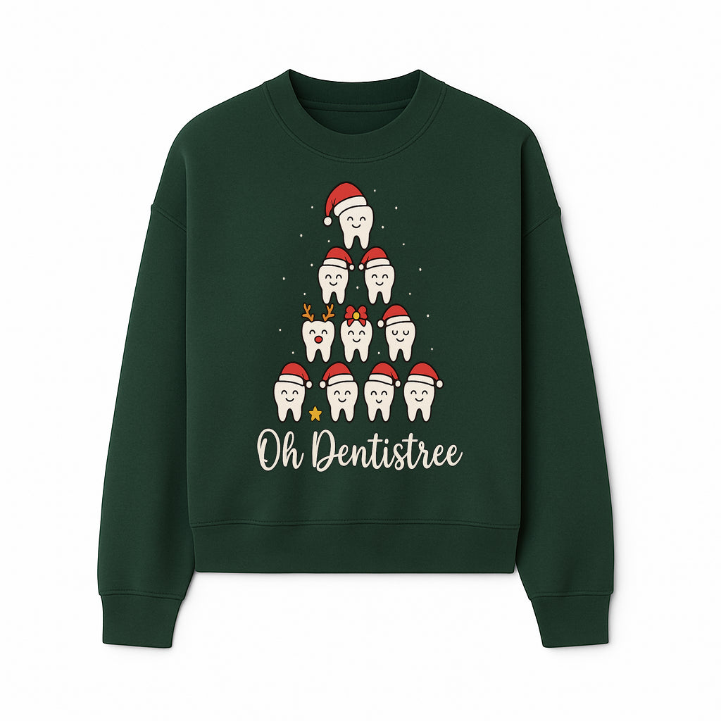 Cute Dentist Christmas Tree Graphic, Oh Dentistreel, Holiday Dental Art, Fun Tooth Decor, Dental Hygienist Gift, Merry Christmas Theme - Sweatshirt 1758250103793.jpg