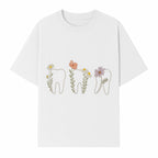 Floral Tooth Wall Art Print Cute Dental Decor with Flowers for Kids' Rooms, Nursery, or Dental Offices Whimsical Tooth Design - T-shirt 1758250103851.jpg