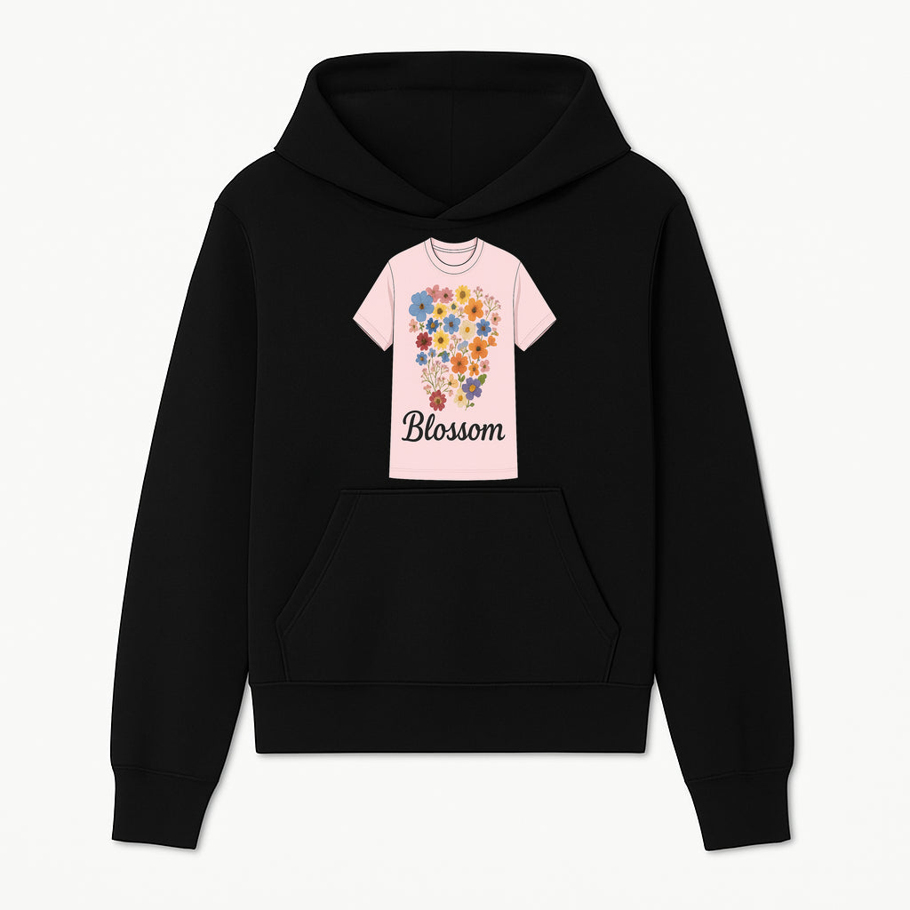 Floral Blossom Graphic Tee - Vintage Style Pastel Pink T-Shirt with Colorful Flower Design for Fashionable Spring Outfits - Hoodie 1758250103988.jpg