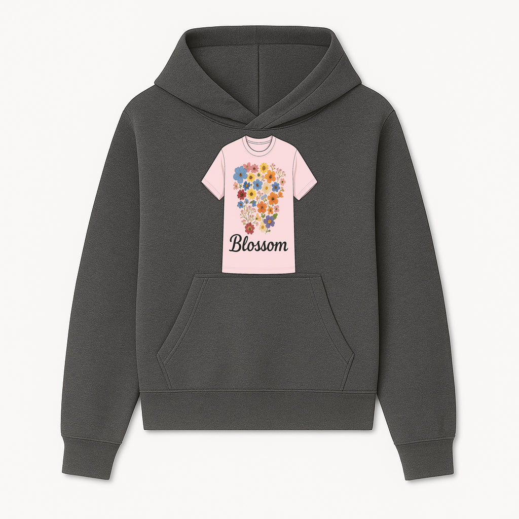 Floral Blossom Graphic Tee - Vintage Style Pastel Pink T-Shirt with Colorful Flower Design for Fashionable Spring Outfits - Hoodie 1758250104147.jpg