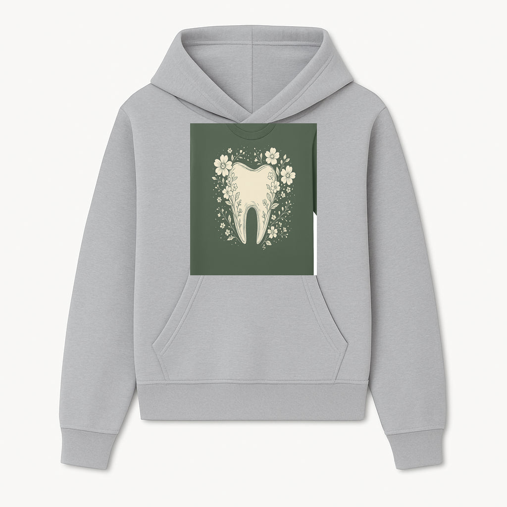 Floral Tooth Graphic Tee | Cute Dental Art Shirt | Nature-Inspired Design | Dentist Gift | Eco-Friendly Fashion - Hoodie 1758250104489.jpg