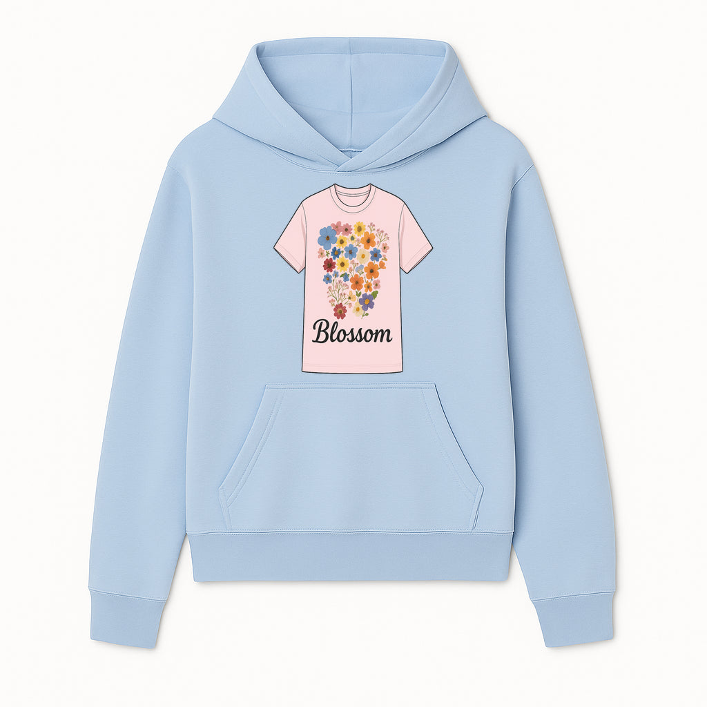 Floral Blossom Graphic Tee - Vintage Style Pastel Pink T-Shirt with Colorful Flower Design for Fashionable Spring Outfits - Hoodie 1758250104603.jpg