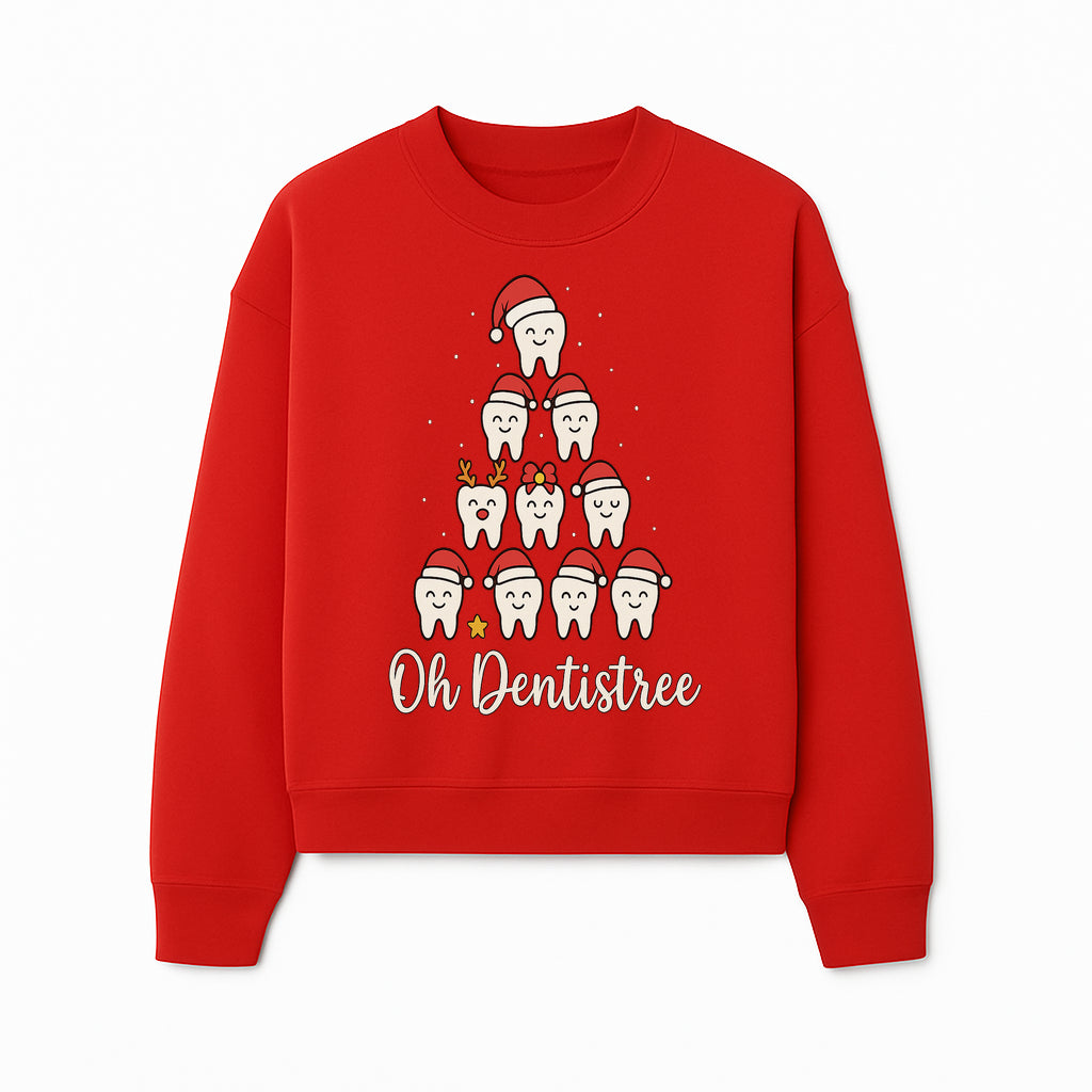 Cute Dentist Christmas Tree Graphic, Oh Dentistreel, Holiday Dental Art, Fun Tooth Decor, Dental Hygienist Gift, Merry Christmas Theme - Sweatshirt 1758250104611.jpg