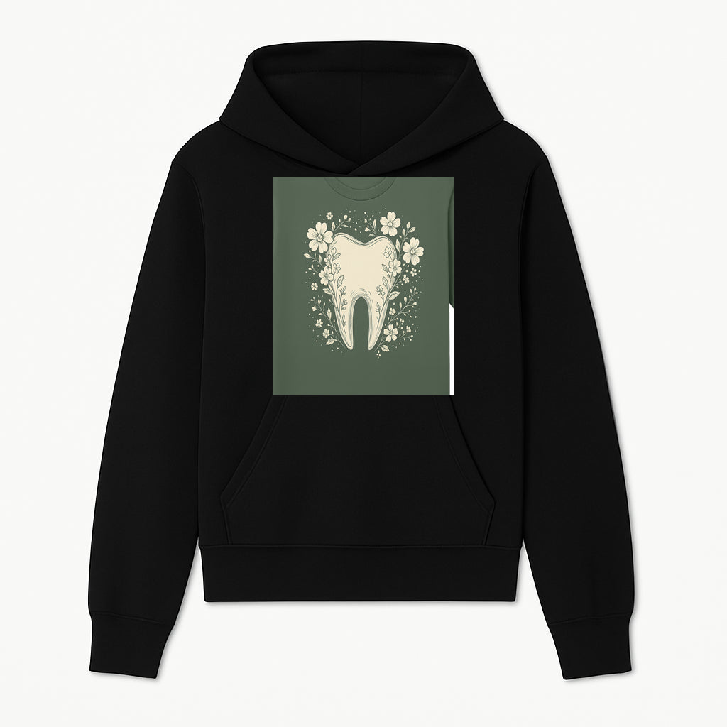 Floral Tooth Graphic Tee | Cute Dental Art Shirt | Nature-Inspired Design | Dentist Gift | Eco-Friendly Fashion - Hoodie 1758250104637.jpg