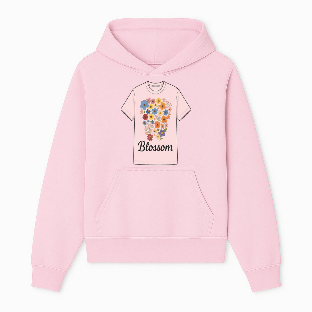 Floral Blossom Graphic Tee - Vintage Style Pastel Pink T-Shirt with Colorful Flower Design for Fashionable Spring Outfits - Hoodie 1758250104749.jpg