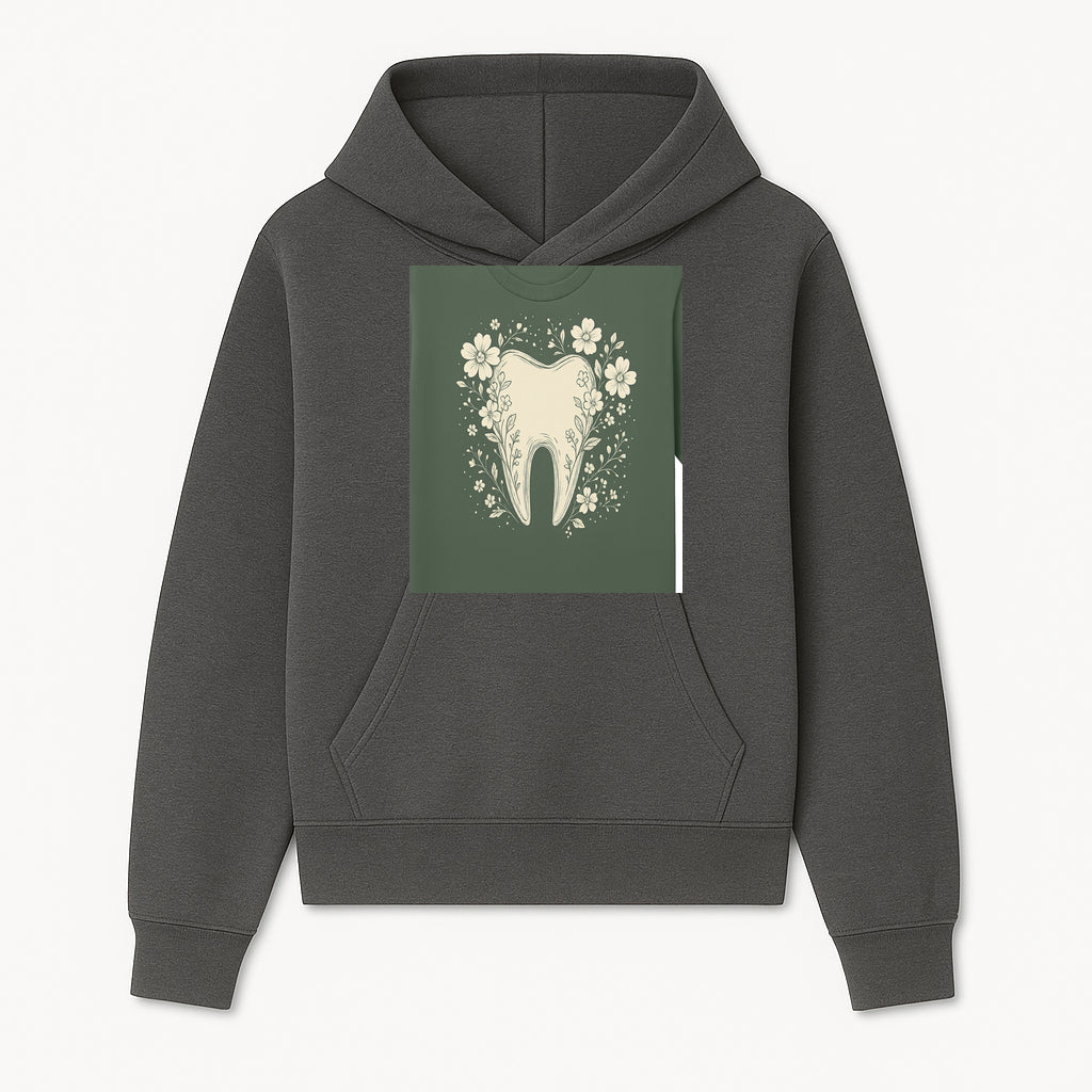 Floral Tooth Graphic Tee | Cute Dental Art Shirt | Nature-Inspired Design | Dentist Gift | Eco-Friendly Fashion - Hoodie 1758250104784.jpg