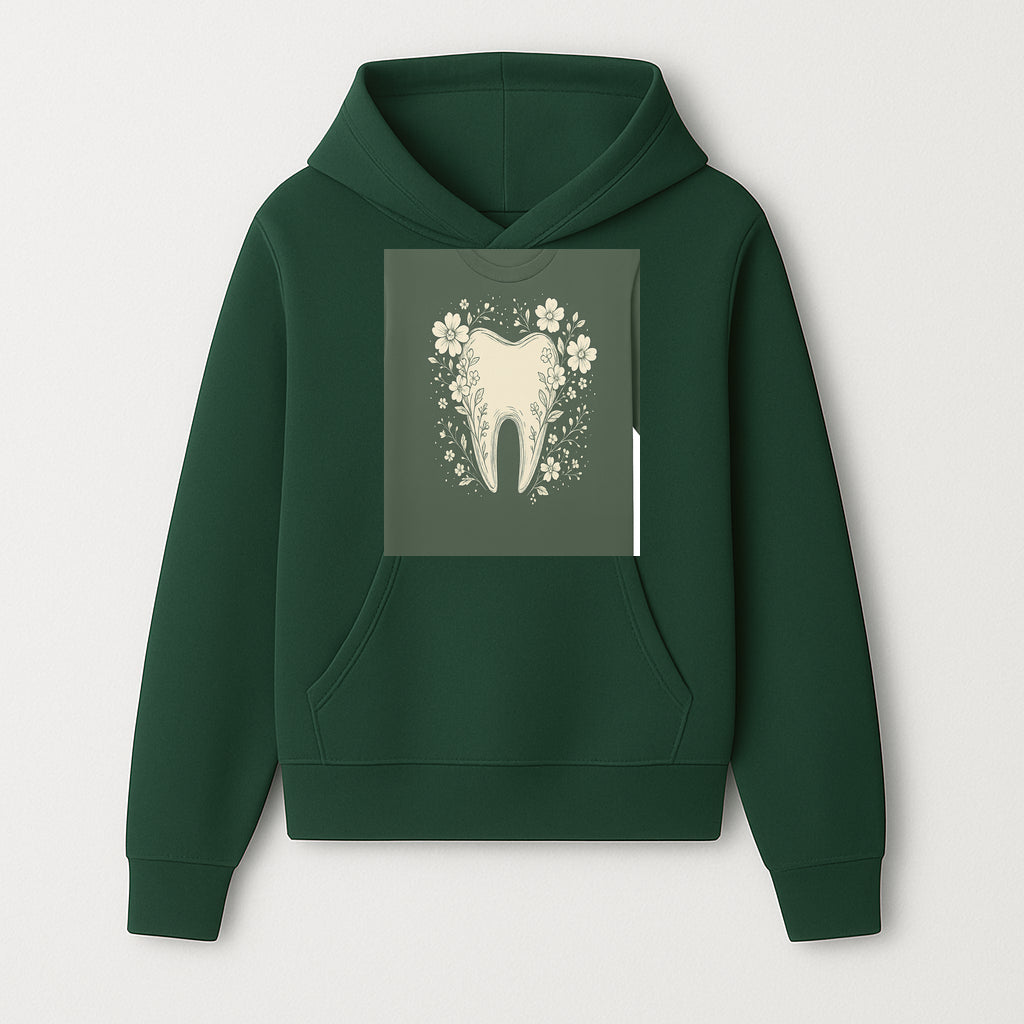 Floral Tooth Graphic Tee | Cute Dental Art Shirt | Nature-Inspired Design | Dentist Gift | Eco-Friendly Fashion - Hoodie 1758250104929.jpg