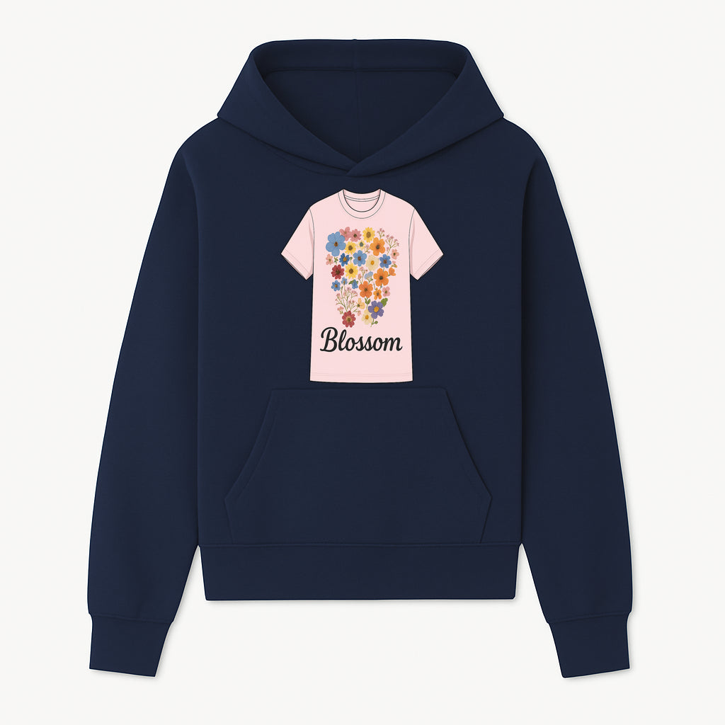 Floral Blossom Graphic Tee - Vintage Style Pastel Pink T-Shirt with Colorful Flower Design for Fashionable Spring Outfits - Hoodie 1758250105055.jpg