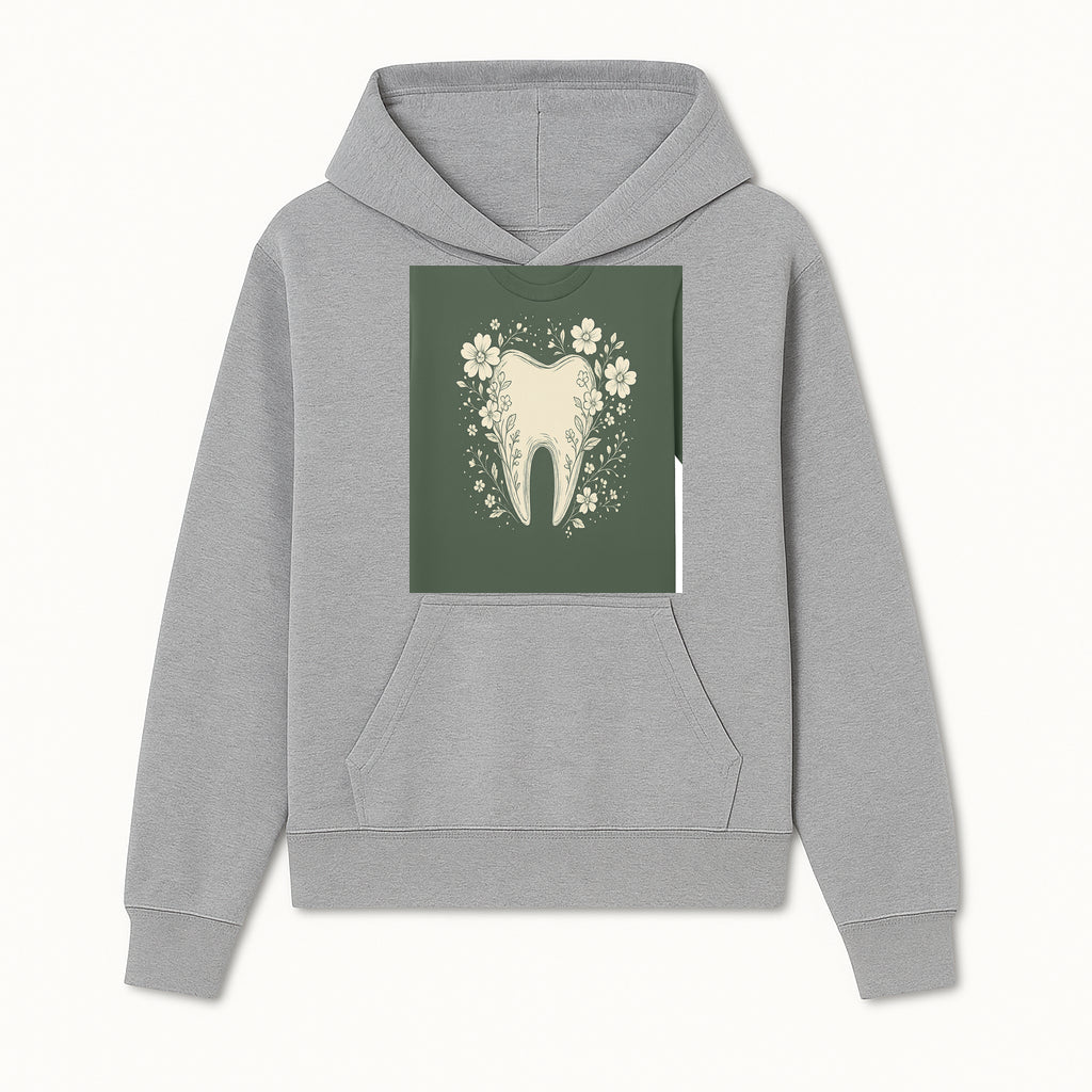 Floral Tooth Graphic Tee | Cute Dental Art Shirt | Nature-Inspired Design | Dentist Gift | Eco-Friendly Fashion - Hoodie 1758250105090.jpg