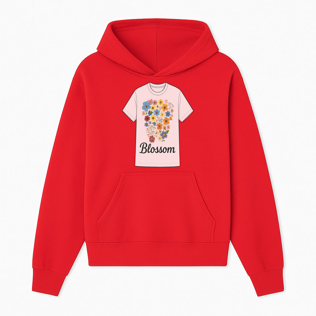 Floral Blossom Graphic Tee - Vintage Style Pastel Pink T-Shirt with Colorful Flower Design for Fashionable Spring Outfits - Hoodie 1758250105204.jpg