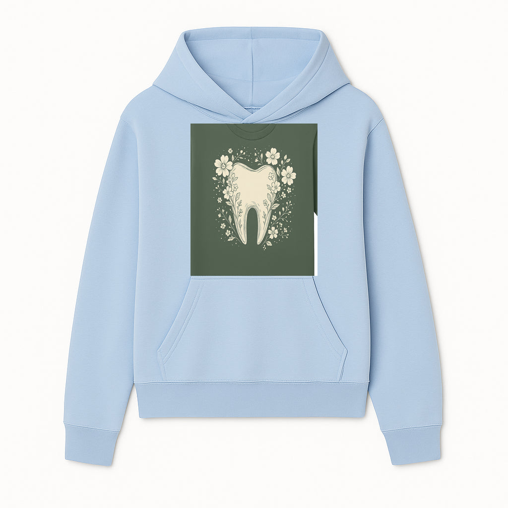 Floral Tooth Graphic Tee | Cute Dental Art Shirt | Nature-Inspired Design | Dentist Gift | Eco-Friendly Fashion - Hoodie 1758250105231.jpg