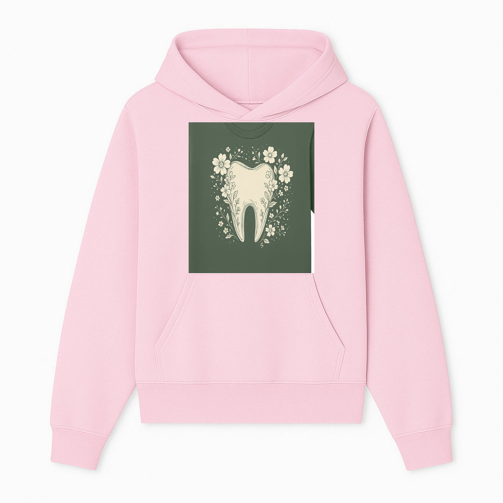 Floral Tooth Graphic Tee | Cute Dental Art Shirt | Nature-Inspired Design | Dentist Gift | Eco-Friendly Fashion - Hoodie 1758250105429.jpg