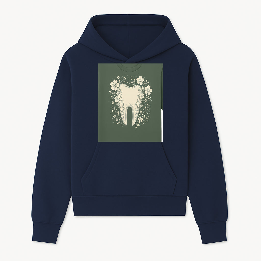 Floral Tooth Graphic Tee | Cute Dental Art Shirt | Nature-Inspired Design | Dentist Gift | Eco-Friendly Fashion - Hoodie 1758250105737.jpg
