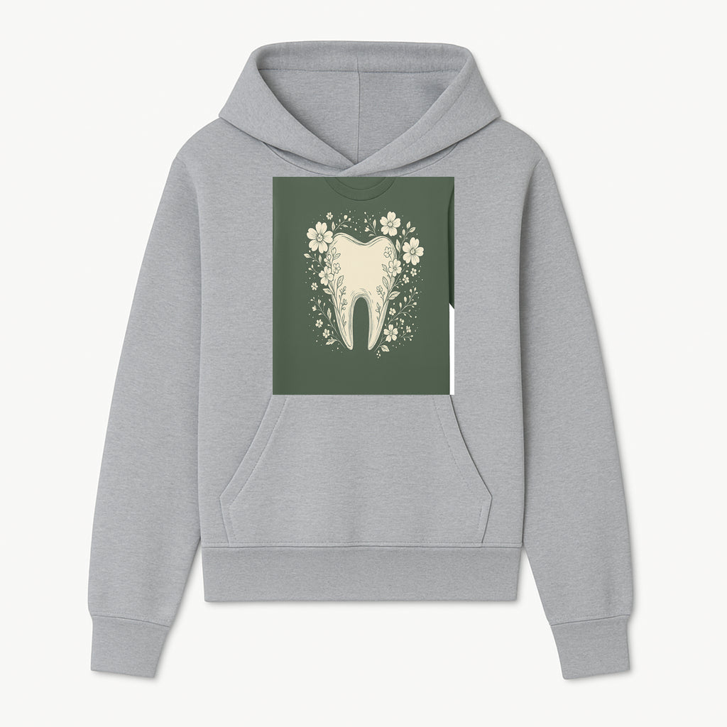 Floral Tooth Graphic Tee | Cute Dental Art Shirt | Nature-Inspired Design | Dentist Gift | Eco-Friendly Fashion - Hoodie 1758250106041.jpg