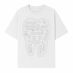 Dental Hygiene and Care Graphic Art Print - Tooth Icon with Swish, Brush, Floss, Crown, Smile Themes for Kids & Adults - T-shirt 1758250106259.jpg