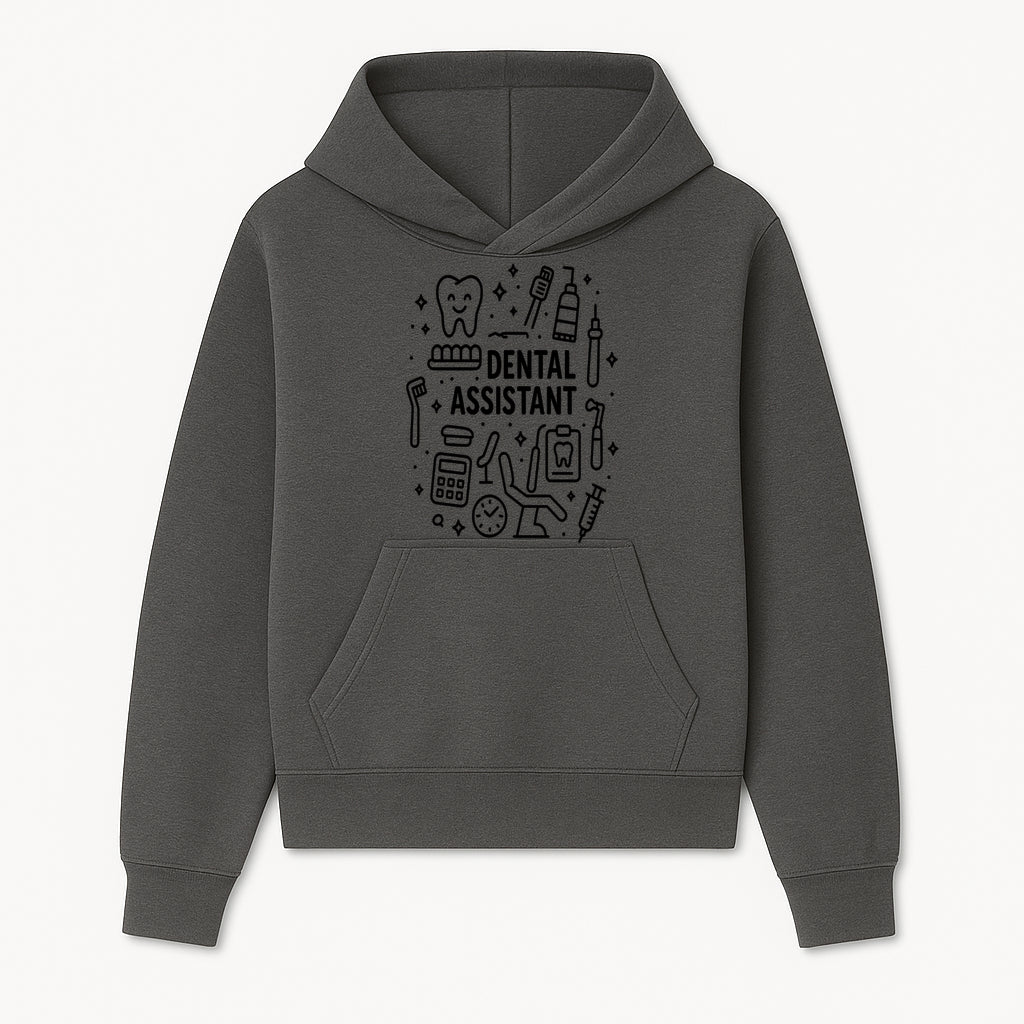 Dental Assistant Graphic Design Print - Tooth, Tools, and Equipment Theme for Dentists and Dental Professionals - Hoodie 1758250106728.jpg