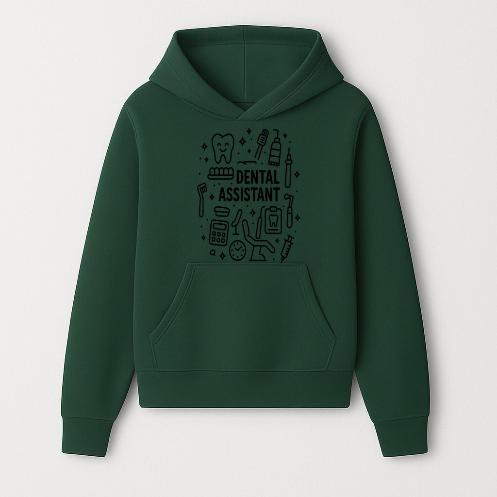 Dental Assistant Graphic Design Print - Tooth, Tools, and Equipment Theme for Dentists and Dental Professionals - Hoodie 1758250106869.jpg