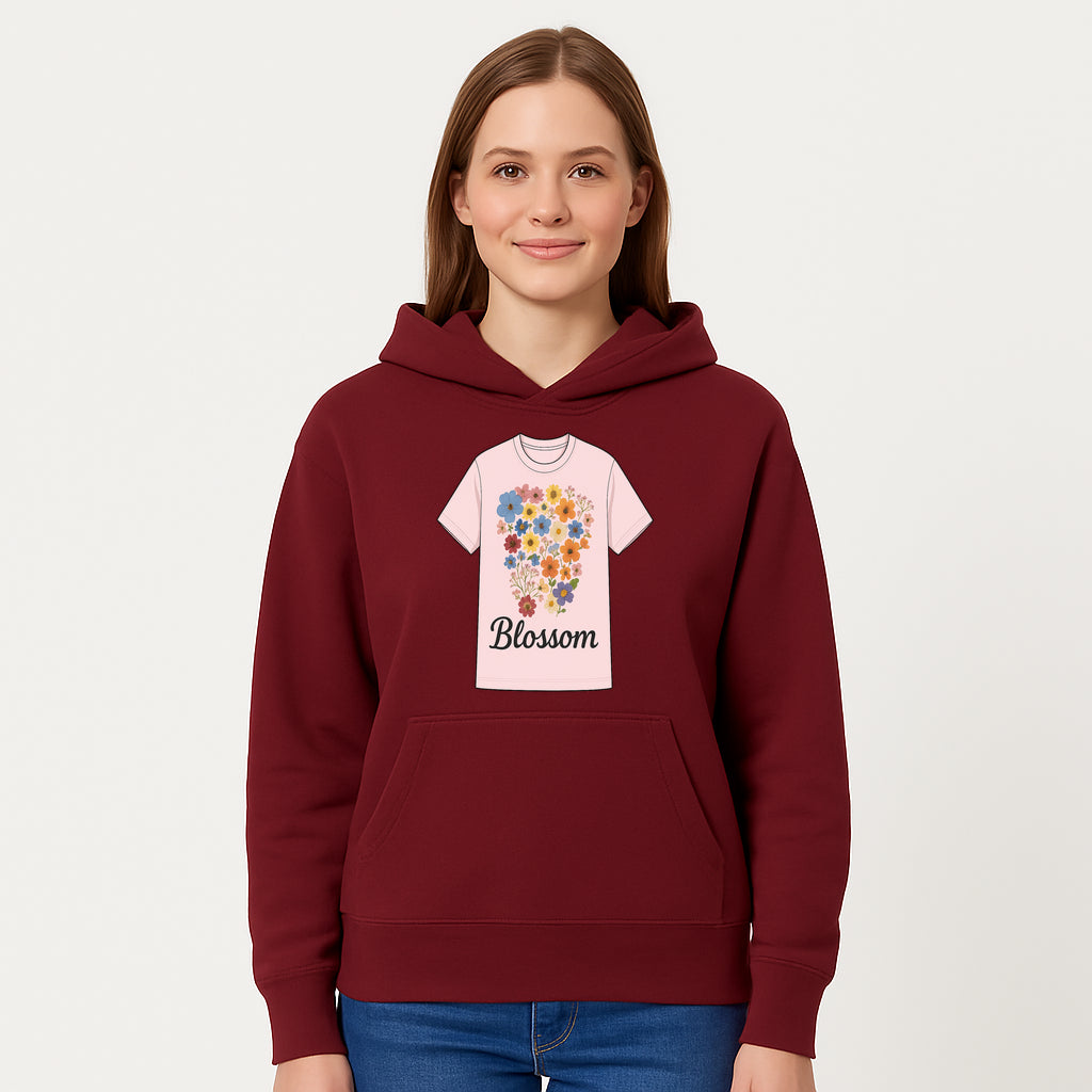 Floral Blossom Graphic Tee - Vintage Style Pastel Pink T-Shirt with Colorful Flower Design for Fashionable Spring Outfits - Hoodie 1758250106949.jpg