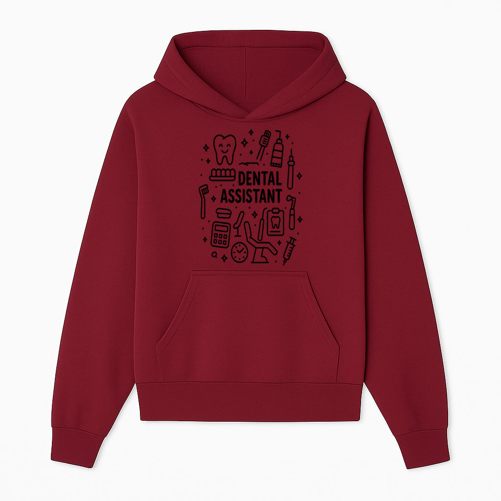 Dental Assistant Graphic Design Print - Tooth, Tools, and Equipment Theme for Dentists and Dental Professionals - Hoodie 1758250107551.jpg