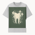 Floral Tooth Graphic Tee | Cute Dental Art Shirt | Nature-Inspired Design | Dentist Gift | Eco-Friendly Fashion - T-shirt 1758250107638.jpg