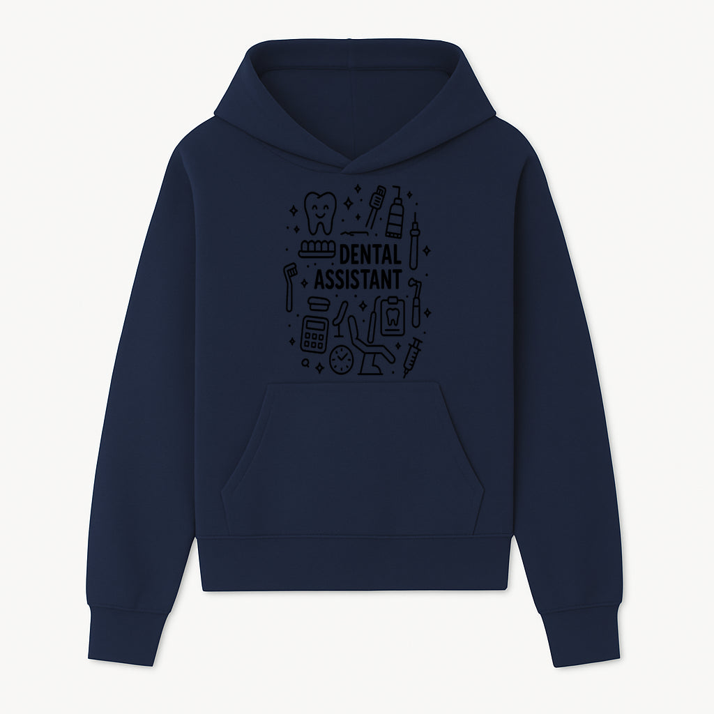 Dental Assistant Graphic Design Print - Tooth, Tools, and Equipment Theme for Dentists and Dental Professionals - Hoodie 1758250107703.jpg