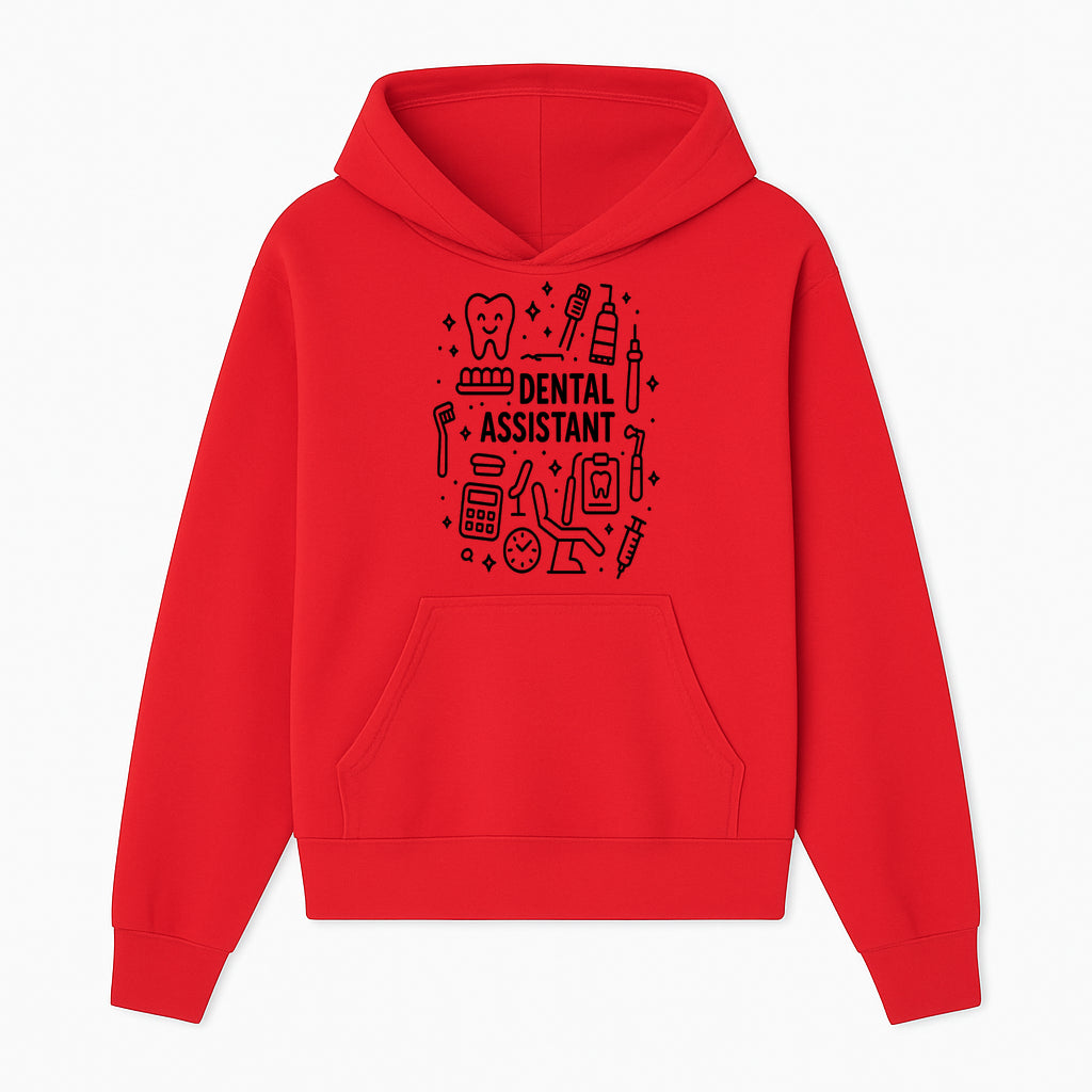 Dental Assistant Graphic Design Print - Tooth, Tools, and Equipment Theme for Dentists and Dental Professionals - Hoodie 1758250107856.jpg