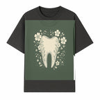 Floral Tooth Graphic Tee | Cute Dental Art Shirt | Nature-Inspired Design | Dentist Gift | Eco-Friendly Fashion - T-shirt 1758250107952.jpg
