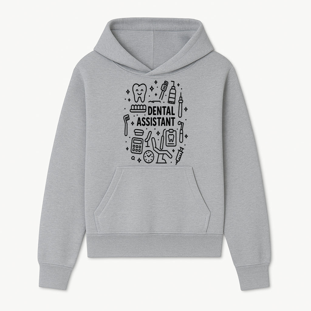 Dental Assistant Graphic Design Print - Tooth, Tools, and Equipment Theme for Dentists and Dental Professionals - Hoodie 1758250108022.jpg