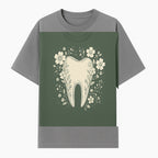 Floral Tooth Graphic Tee | Cute Dental Art Shirt | Nature-Inspired Design | Dentist Gift | Eco-Friendly Fashion - T-shirt 1758250108253.jpg