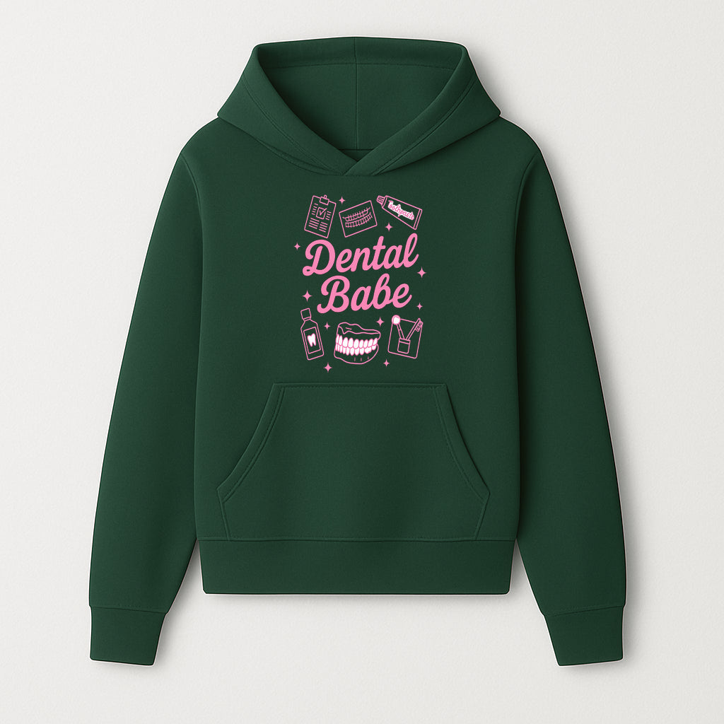 Dental Babe Neon Sign - Cute Dental Care Decor, Toothbrush, Toothpaste, Smile Art, Girly Dentist Gift, Fun Wall Art for Office or Home - Hoodie 1758250108356.jpg