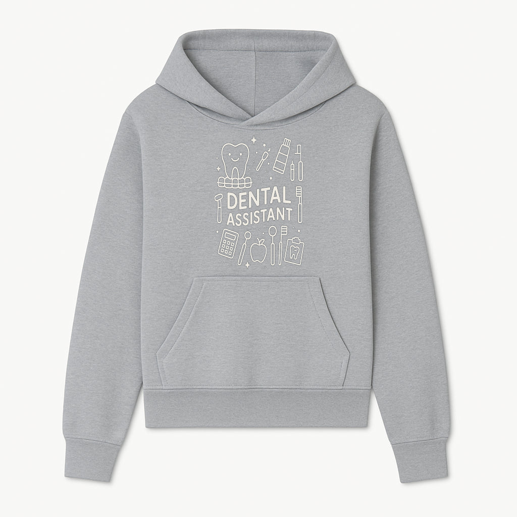 Dental Assistant Graphic Tee - Cute Tooth, Tools & Calculator Design, Perfect Gift for Dental Professionals & Students - Hoodie 1758250108513.jpg