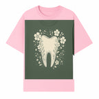 Floral Tooth Graphic Tee | Cute Dental Art Shirt | Nature-Inspired Design | Dentist Gift | Eco-Friendly Fashion - T-shirt 1758250108571.jpg