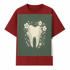 Floral Tooth Graphic Tee | Cute Dental Art Shirt | Nature-Inspired Design | Dentist Gift | Eco-Friendly Fashion - T-shirt 1758250108712.jpg