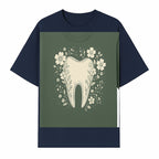 Floral Tooth Graphic Tee | Cute Dental Art Shirt | Nature-Inspired Design | Dentist Gift | Eco-Friendly Fashion - T-shirt 1758250108891.jpg