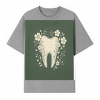 Floral Tooth Graphic Tee | Cute Dental Art Shirt | Nature-Inspired Design | Dentist Gift | Eco-Friendly Fashion - T-shirt 1758250109214.jpg