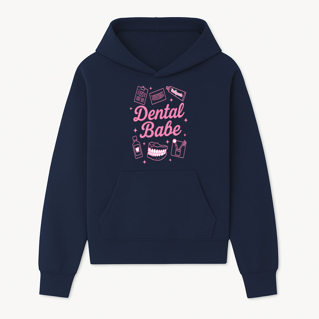 Dental Babe Neon Sign - Cute Dental Care Decor, Toothbrush, Toothpaste, Smile Art, Girly Dentist Gift, Fun Wall Art for Office or Home - Hoodie 1758250109232.jpg