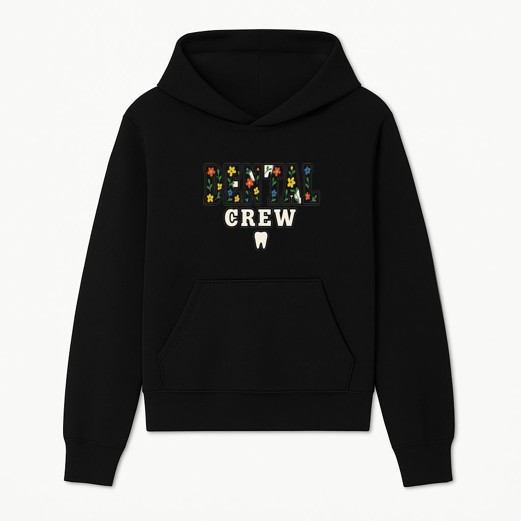 Dental Crew Floral Design Sticker - Cute Dentist Team D cor, Tooth Graphic, Fun Dental Office Accessory, Gift for Dental Professionals - Hoodie 1758250109336.jpg