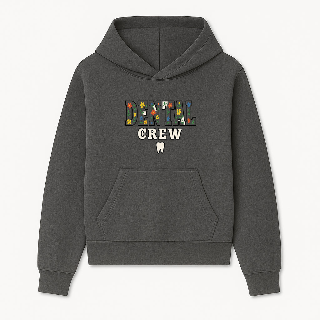 Dental Crew Floral Design Sticker - Cute Dentist Team D cor, Tooth Graphic, Fun Dental Office Accessory, Gift for Dental Professionals - Hoodie 1758250109479.jpg