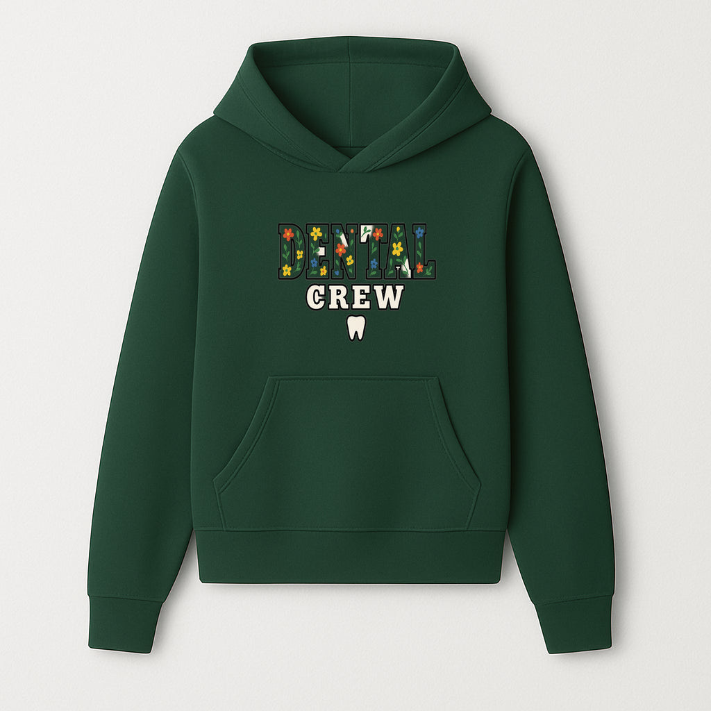 Dental Crew Floral Design Sticker - Cute Dentist Team D cor, Tooth Graphic, Fun Dental Office Accessory, Gift for Dental Professionals - Hoodie 1758250109644.jpg